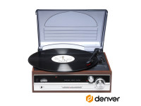 Denver Gira-Discos 33/45/78RPM Vintage AUX/FM Denver Gira-Discos 33/45/78RPM Vintage AUX/FM